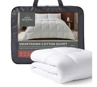 The Fine Bedding Company SmartDown - Piumone in cotone King Size 10,5 Tog - Piumino per tutte le stagioni con Eco Smartfil riciclato, ipoallergenico e lavabile, trapunta di qualità alberghiera - Letto