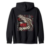 The Fire Remains - Croce Gotica Ala d'Angelo Felpa con Cappuccio