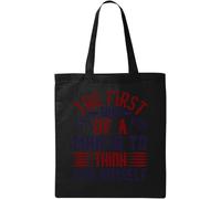 The First Duty of a Man is to Think for Himself Slogan Borsa tote in cotone ecologico naturale nero, Nero , Taglia unica