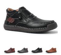 The First Young Driving Boots Men, The First Young Mens Non-slip Arch Support Shoes, for Outdoor & Travel (44,Black)