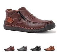 The First Young Driving Boots Men, The First Young Mens Non-slip Arch Support Shoes, for Outdoor & Travel (45,Dark brown)