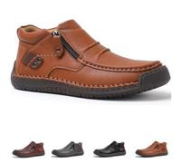 The First Young Driving Boots Men, The First Young Mens Non-slip Arch Support Shoes, for Outdoor & Travel (40,Light brown)