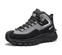 The First Young Men's Steel Toe Shoes - Lightweight Composite Toe Work Sneakers, Water-Resistant & Breathable (Grey,39)