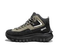 The First Young Men's Steel Toe Shoes - Lightweight Composite Toe Work Sneakers, Water-Resistant & Breathable (Green,39)