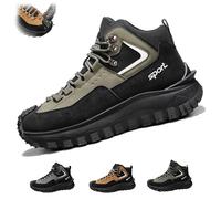 The First Young Safety Work Orthopedic Hiking Boots for Men Thefirstyoung Steeltoe Boots Outdoor Work Boot (Dark Green,42)