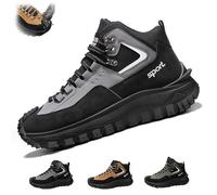 The First Young Safety Work Orthopedic Hiking Boots for Men Thefirstyoung Steeltoe Boots Outdoor Work Boot (Grey,39)