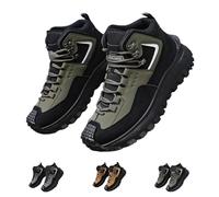 The First Young Shoes Men, Stivali con punta in acciaio Thefirstyoung, Scarponi da lavoro di sicurezza da uomo per escursioni all'aperto (Green,41)