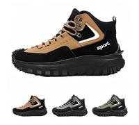 The First Young Shoes Men, The First Young Safety Work Orthopedic Hiking Boots, Mens Outdoor Hiking Safety Work Boots Non Slip Orthopedic Sneakers (Khaki,42)