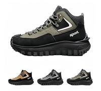 The First Young Shoes Men, The First Young Safety Work Orthopedic Hiking Boots, Mens Outdoor Hiking Safety Work Boots Non Slip Orthopedic Sneakers (Green,44)