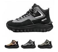 The First Young Shoes Men, The First Young Safety Work Orthopedic Hiking Boots, Mens Outdoor Hiking Safety Work Boots Non Slip Orthopedic Sneakers (Grey,40)