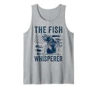 The Fish Whisperer US Flag Funny Fishing Canotta