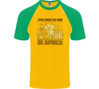 The Five To See IN Africa Safari Animali Uomo S/S Baseball T-Shirt