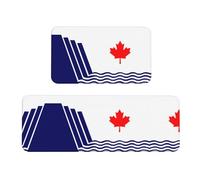The Flag of Scarborough - Set di tappetini da cucina antiscivolo, imbottiti, anti-affaticamento, per pavimenti, confezione da 2 per cucina, sala da pranzo, lavanderia e altro ancora, 43,2 x 74,9 cm +