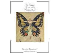 The Flapper Cross Stitch Pattern - F.X. Leyendecker: Regular and Large Print Pattern
