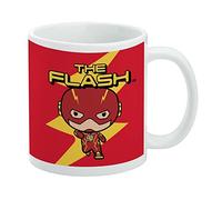 The Flash Chibi - Tazza da caffè in ceramica, idea regalo per caffè, tè e bevande calde, 325 ml, colore: bianco
