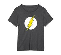 The Flash Classic Maglietta, Donna Plus-Size, Grigio Scuro, 5X