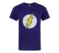 The Flash Distressed Logo Uomini XX-Grande T-shirt a maniche corte