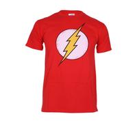 The Flash Maglietta Logo Effetto Invecchiato Uomo (TV377)