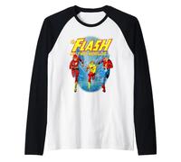 The Flash | Merch Ufficiale DC Comics | WBUFLS03 Maglia con Maniche Raglan