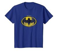 The Flash Movie Batman Logo Distressed Maglietta, Bambini, Blu Reale, 8 Anni