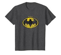 The Flash Movie Batman Logo Distressed Maglietta, Bambini, Grigio Scuro, 4 Anni