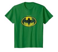The Flash Movie Batman Logo Distressed Maglietta, Bambini, Verde Mela, 6 Anni