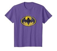 The Flash Movie Batman Logo Distressed Maglietta, Bambini, Viola mélange, 12 Anni