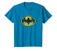 The Flash Movie Batman Logo Distressed Maglietta, Bambini, Zaffiro, 12 Anni