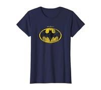 The Flash Movie Batman Logo Distressed Maglietta, Donna, Navy, S