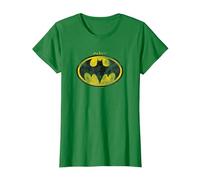 The Flash Movie Batman Logo Distressed Maglietta, Donna, Verde Mela, M