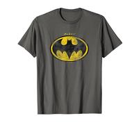 The Flash Movie Batman Logo Distressed Maglietta, Uomo, Asfalto, S