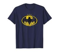 The Flash Movie Batman Logo Distressed Maglietta, Uomo, Navy, L