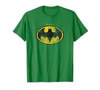 The Flash Movie Batman Logo Distressed Maglietta, Uomo, Verde Mela, M