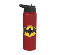 The Flash Movie Batman Logo Distressed Stainless Steel Insulated Water Bottle