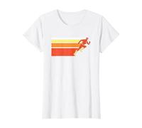 The Flash Retro Bars Maglietta, Donna, Bianco, L