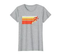 The Flash Retro Bars Maglietta, Donna, Grigio Melange, XXL