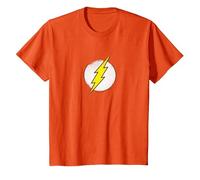 The Flash Rough Flash Logo Maglietta, Bambini, Arancio, 12 Anni