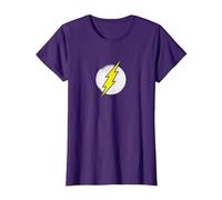 The Flash Rough Flash Logo Maglietta, Donna, Viola, S