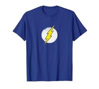 The Flash Rough Flash Logo Maglietta, Uomo, Blu Reale, L