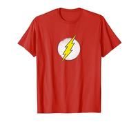 The Flash Rough Flash Logo Maglietta, Uomo, Rosso, M