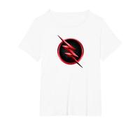 The Flash TV Series Reverse Flash Logo Maglietta, Donna Plus-Size, Bianco, 5X