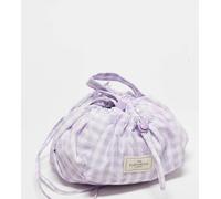 The Flat Lay Co. - Trousse a quadretti lilla con coulisse - In esclusiva x ASOS-Viola No Size