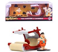The Flinstones FLINTMOBILE Modello Auto 12cm con Figura FRED 1/32 12cm JADA Toys