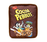 The Flintstones Dog Toy, Cocoa Pebbles Fred and Barney Cereal Box Replica Brown