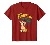 The Flintstones Fred Flintstone Yabba Dabba Doo Maglietta, Bambini, Mirtillo Rosso, 2 Anni