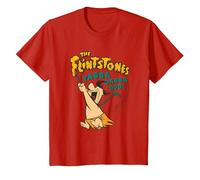 The Flintstones Fred Flintstone Yabba Dabba Doo Maglietta, Bambini, Rosso, 8 Anni