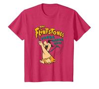 The Flintstones Fred Flintstone Yabba Dabba Doo Maglietta, Bambini, Rosso mélange, 2 Anni