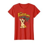 The Flintstones Fred Flintstone Yabba Dabba Doo Maglietta, Donna, Rosso, S