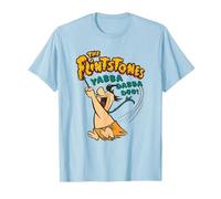 The Flintstones Fred Flintstone Yabba Dabba Doo Maglietta, Uomo, Celeste, XL