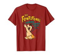 The Flintstones Fred Flintstone Yabba Dabba Doo Maglietta, Uomo, Mirtillo Rosso, 3XL